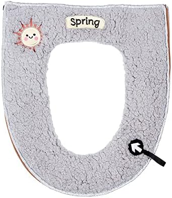 2Pcs Universal Soft Home Toilet Seat Cushion with Hanging Loop Bathroom Soft and Warm Washable Toilet seat Cover Pads
