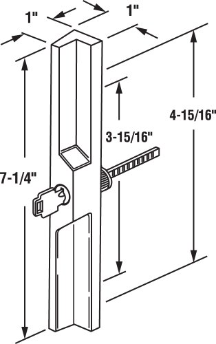 Manilla exterior puerta corredera con llave Prime-Line C 1041 anti robos 3