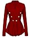 Produktbild Blazer Jacke Elegant Freizeit Schlank Business Lange Hülse Büro Jacken Knopf Anzug Damen Rot M