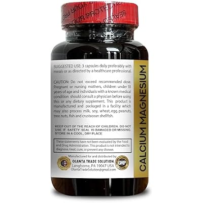 Calcium Magnesium Complex - Calcium Magnesium with Vitamin D3 and Boron, Calcium and Magnesium Supplement, Bone Support, Immune Booster, Amino Acid chelate, Gluten Free - 1 Bottle 100 Capsules