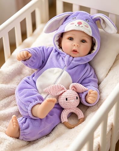 UOFTKIZ Real Life Baby Dolls - 17 Lifelike Baby Dolls Soft Baby Doll with Open Eyes Gifts for 3+ Years