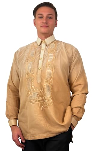 Long Sleeve Organza Barong Tagalog - Order US Size