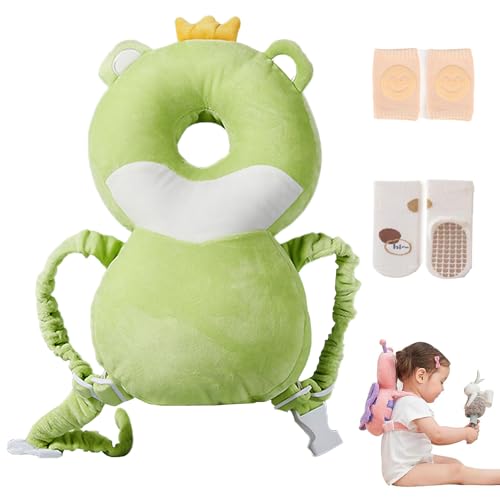 Image of Baby Walker Head Protector Backpack Wear,Toddler Adjustable Baby Head Protection Backpack for Safety Baby Learning Walking Crawling (Dinosaurs)