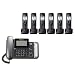 Panasonic KX-TG9582B + 4 KX-TGA950B Corded/Cordless Combination Telephone 2-Line DECT 6.0 System