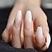 CoolNail Ombre Gradient Pink Nude White French Ballerina Press on False Nails Extra Long Natural Coffin UV Gel Glue On Fake Fingers nails