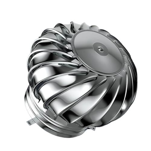 Rotating Chimney Cowl Cap, Stainless Steel Roof Turbine Ventilator 6-Pack 110-400mm(110mm/4.3in)