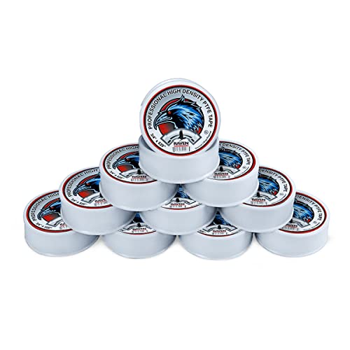 Image of SUPPLYGIANT S1221-10 PTFE Thread Seal Tape for Plumbers, White 3 /4 Inch x 520 Inch (Pack of 10 Rolls)