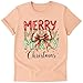 Merry Christmas Bow Celebration Family T-Shirt – Handmade - Customizable Backside Text with Name, Year or Text | Personalized for Family, Friends & Couples