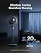 PELONIS AeroFan, Pedestal Fan for Bedroom – Standing Fan with Remote Control, Oscillatiing Fan，LED Display, 9 Speeds, 20dB, 9H Timer, DC Motor, 135° + 100° Auto Oscillation, Adjustable Height