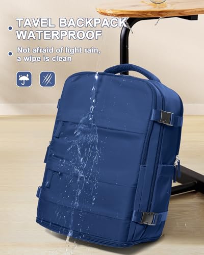 Image of coowoz Travel Backpack for Women Man Carry On Backpack Mochila de Viaje Waterproof Teacher Personal Item Backpacks Travel Bag Essentials Rucksack Airplane Accessories Must Haves Royal Blue