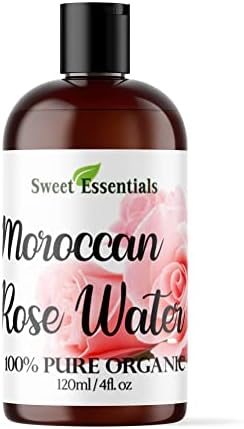 Sweet Essentials Pure Organic Moroccan Rose Water, 120ml | Imported From Morocco | (Also Edible) Rich In Vitamin A And C, It Is Packed With Natural Antioxidants And Anti Inflammatory Qualities