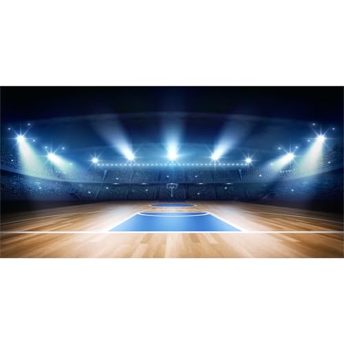 Baocicco 20x10ft Empty Basketball Stadium Theme Photography Backdrop Background Shining