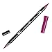 Produktbild Tombow ABT-757 Fasermaler Dual Brush Pen mit zwei Spitzen, port red