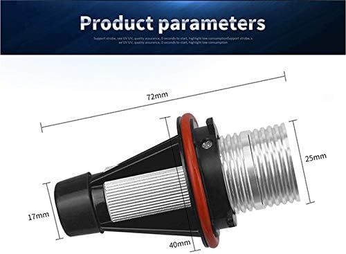 ePathChina 2pcs Error Free LED Angel Eyes Marker Lights Bulbs Compatible for BMW E39 E53 E60 E61 E63 E64 E65 E66 E87 525i 530i xi 545i M5 (Blue)