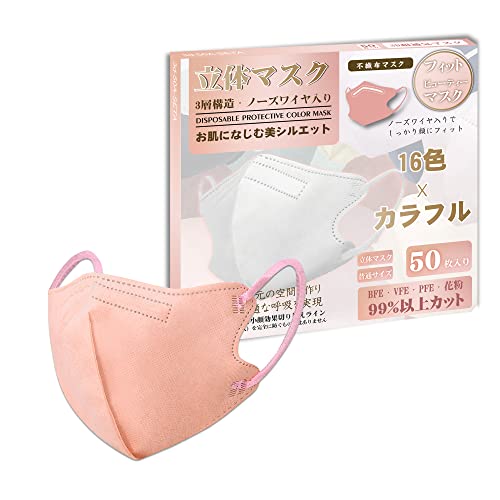 3dマスク 通気快適 マスク フィット 薄い 小顔 立体マスク キレイ ふつうサイズ 血色マスク 不織布マスク