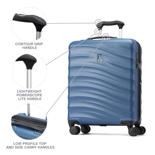 Image of Travelpro Maxlite Air V2 Hardside Expandable Carry on Luggage, 8 Spinner Wheels, Lightweight Hard Shell Suitcase, TSA lock, Ensign Blue, International Carry On 18-Inch