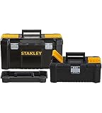STANLEY Werkzeugbox Bonuspack Werkzeugkoffer leer Werkzeugkasten Werkzeugkiste (19 und 12,5, Werkzeugboxen mit Metallschließen, Organizer mit entnehmbarer Trage, sehr robust) STST1-75772