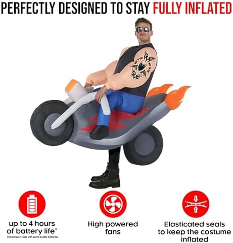 Morph Inflatable Biker Costume, Blow Up Costumes for Adults image 5