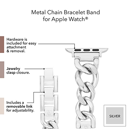 Image of Anne Klein Fashion Chain Bracelet for Apple Watch, Secure, Adjustable, Apple Watch Replacement Band, Fits Most Wrists