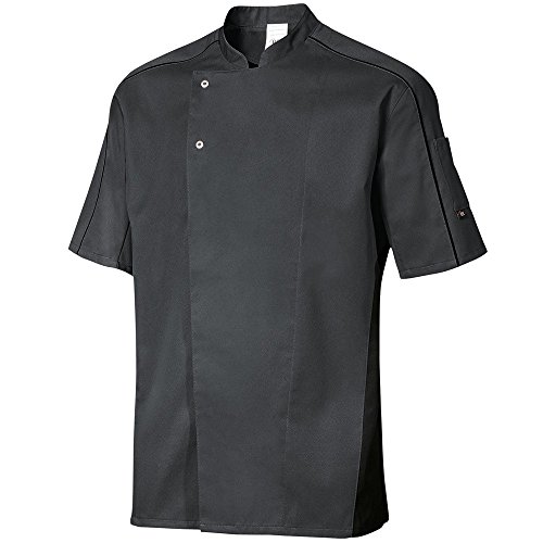 BP 1566-684-57-46 Kochjacke 1/2 Ärmel, 1/2 Ärmel mit Stehkragen und verdecktem Druckknopfband, 200,00 g/m² Stoffmischung mit Stretch, grau ,46