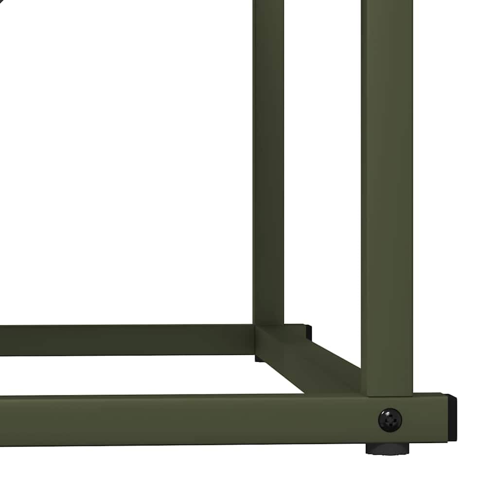 Brennholzregal aus Kaltgewalztem Stahl Olivgrün 70x43x34,5 cm Kaminholzregal zur Holzlagerung