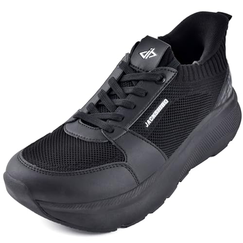 JACKSHIBO Slip in Women Hands Free Shoes Wide Toe Box Slip On Walking Athletic Tennis Sneakers Arch Support Plantar Fasciitis Orthopedic Width Shoes Cushion Thick Zero Drop Sole with Metatarsal Pad