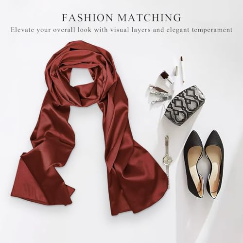 Women Satin Chiffon Evening Scarve Silky Solid Color Shawl Wraps Stole For Weddings Bridal Bridesmaids Proms Parties2