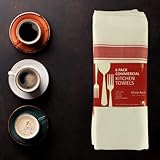 Olivia Rocco Pack of 6 Kitchen Tea Towels Large 100% Cotton Commercial Grade Towels Lint Free White Quick Drying, 70 x 50 cm, Red - Image 4