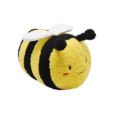YONLIT Fuzzy Bumblebee Stuffed Animal with Smile Face and White Wings Super Cute Plush Bee Toy Excellent Gifts for Kids or Honey 12 Inch Cover