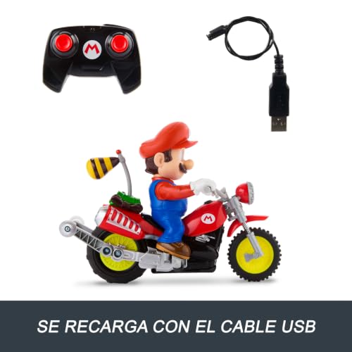 Miniatura 5 de Hot Wheels Mario Wheelie Motocross RC, Moto de Control Remoto
