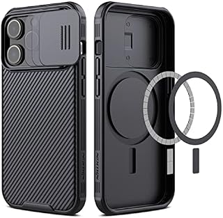 Nillkin iPhone 14 Pro Max Case Magsafe, Camera Protection with Slide Camera Cover, Support Wireless Charging and Shockproof Protection, Slim Business Cover 6.7 inch (Black)