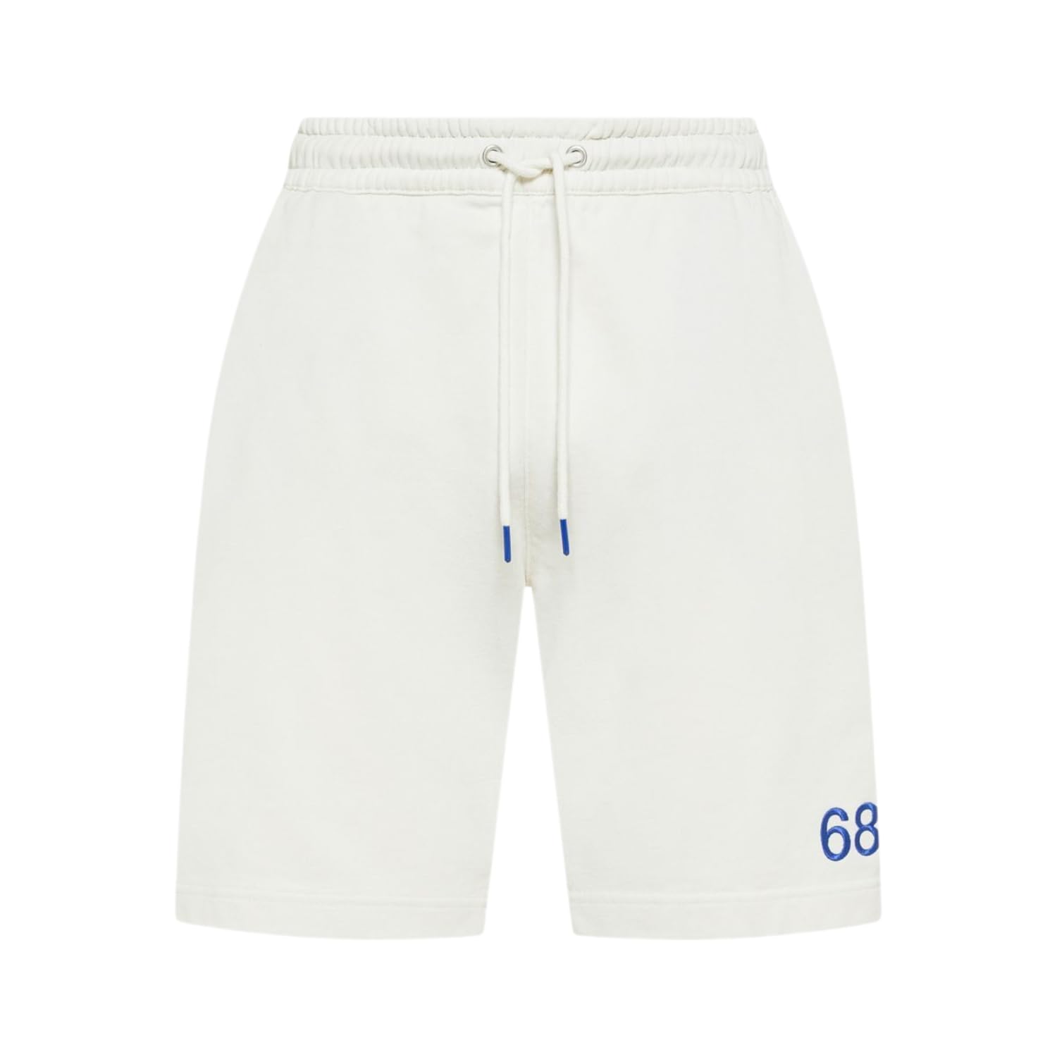 SUN68 Uomo Bermuda in Felpa di Cotone Bianco Panna