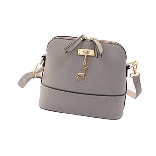 Kimloog Casual Medium Cross Body Bags PU Leather Phone Pocket Lightweight Shoulder Purse