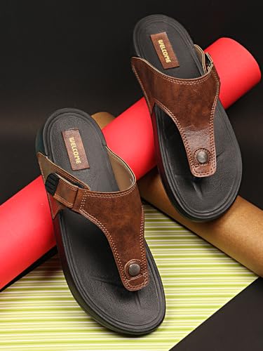 Image of URJO GLF 21 Men's Slippers /FlipFlops Lightweight Super Flexible Arch Support Durable Anti Skid & Stylish Dailywear Slippers /FlipFlops for Men