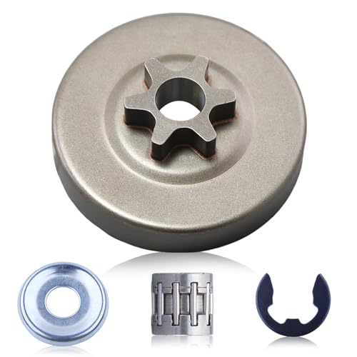 3/8'' 6T Spur Sprocket Clutch Drum Kit for Stihl MS192T MS193T MS194T MS200 MS200T MS201 MS201T MS201TC 020 020T Chainsa