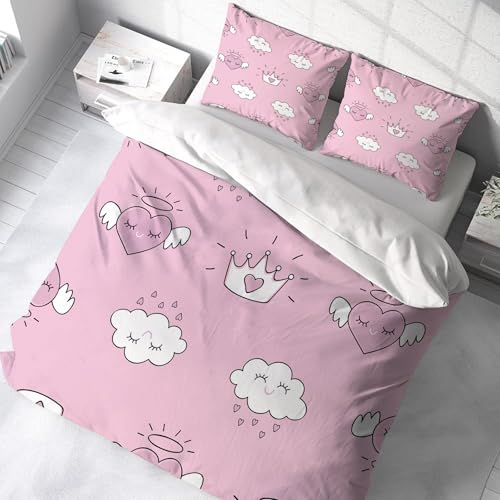 Housse de couette douillette pour personnes allergiques motif romantique - 4