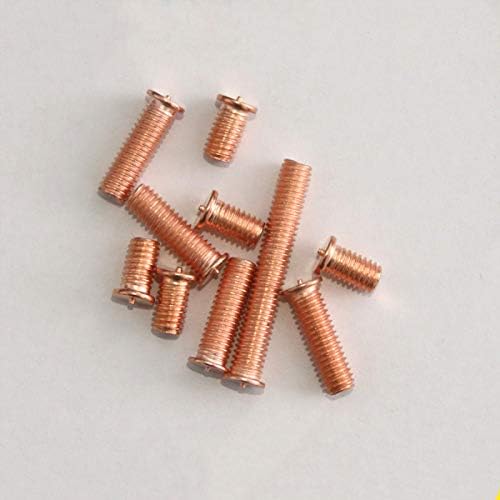 Generic 30pcs M3 spot Welding Screws Carbon Steel Copper Bolts Plated Welding Stud Bolts Chassis Sheet Metal Screw Bolt 6-30mm Length - (Size: M3x12mm)