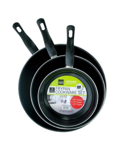 Image of Stainless Steel Non-Stick Frying Pan Set-Pack of 3