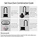 CINCINNO Weatherproof 4 Digit Combination Lock, Heavy Duty Combo Lock with Long Shackle for Outdoor Shed, Garage, Gate, Fence, 12 Pack