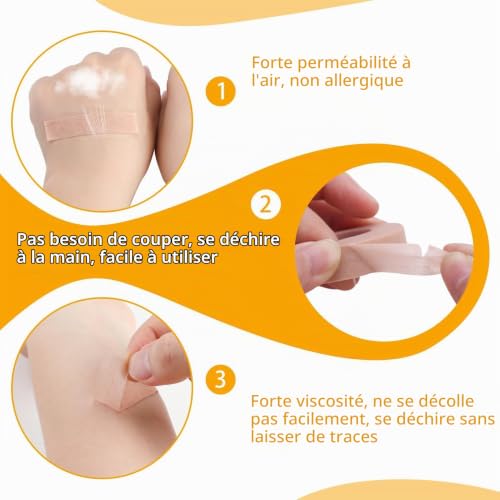 4PCS Rouleaux Ruban de Peau Flexible 1,25 cm x 9 m Micropore Sparadrap Bande,bandages de gaze respirants pour le nez, pansements, extensions de cils, blessures, gonflements,sports – vue 3