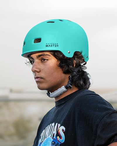 Image of OutdoorMaster Skateboard Cycling Helmet - Two Removable Liners Ventilation Multi-Sport Scooter Roller Skate Inline Skating Rollerblading for Kids, Youth & Adults - M - Mint Green