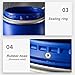 Food Grade Blue Plastic Water Tank Barrel - Open Top Storage Drum with Lid & Latch Ring - Airtight Industrial Keg for Liquids & Supplies