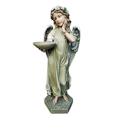 Chrui Angel Outdoor Garden Decor Statues, 20 Inch Solar Outdoor Patio Angel Art Garden Cemetery Decorations Statue For Patio, Lawn, Yard Decoration, Housewarming Garden Unique Gift #TOP6