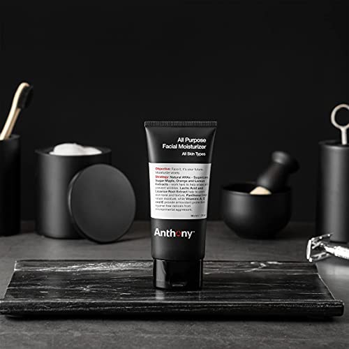 Anthony All-Purpose Facial Moisturizer – Men’s Hydrating Lotion For Dry Skin – Lightweight, Non-Comedogenic, Anti-Aging Formula – 3 Fl Oz #TOP1