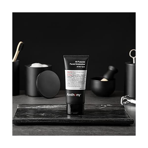 Anthony All-Purpose Facial Moisturizer â Menâs Hydrating Lotion for Dry Skin â Lightweight, Non-Comedogenic, Anti-Aging Formula â 3 Fl Oz