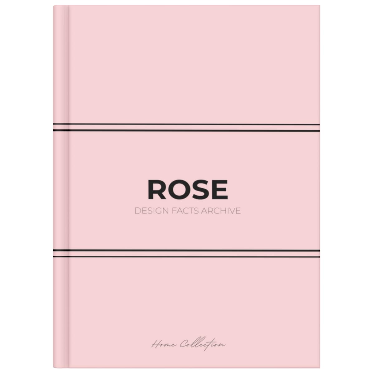 Large Pink Coffee Table Book – ROSE Design Facts Archive: Decorative Neutral Hardcover, Minimalist Faux Display Book with 175 Design Facts for Coffee Tables, Shelves & Home Decor