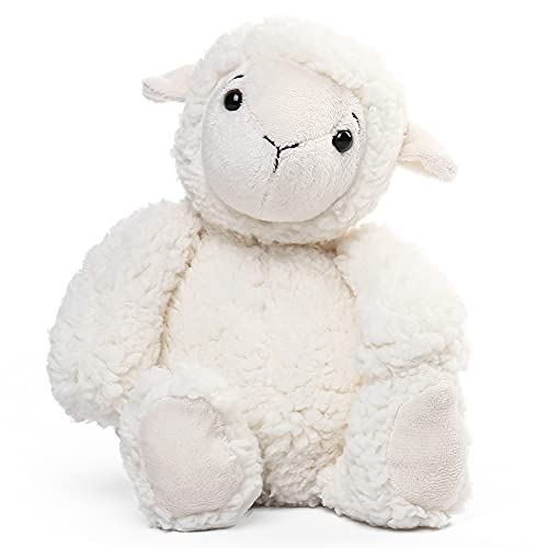 LotFancy Lamb Stuffed Animal, 12" Lamb Plush Toy, Cuddly Fluffy Stuffed Sheep for Baby, Newborn Nursery Decor