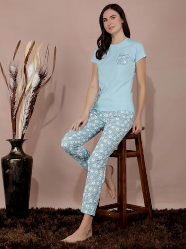 Image of Dollar Missy Women's Combed Cotton T-Shirt Pyjama Night Suit