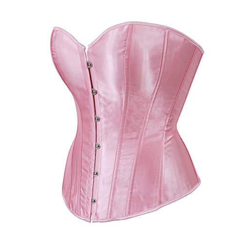 Frawirshau Corset Tops For Women Plus Size Corsets Pink Corset Top Renaissance Corset Pink Burlesque Corset Size M #TOP2