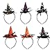 Produktbild KATOOM 6STK Hexenhut Haarreif Set Halloween Hexe Stirnband Spinnen Haarschmuck Kinder Damen Kopfbedeckung Hexenkostüm Zubehör für Gruselparty Karneval Fasching Walpurgisnacht Halloweendekoration